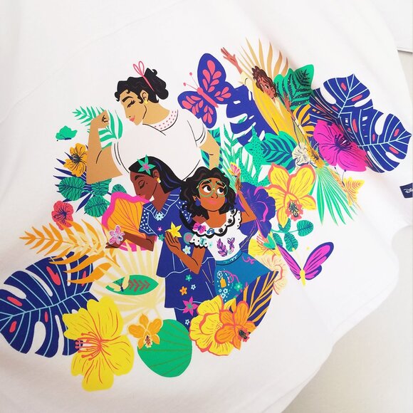 NEW Disney Encanto Spirit Jersey Time to Shine Graphic Unisex Top Plus 3XL White - Picture 7 of 16